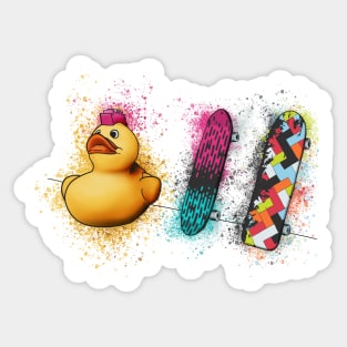 Skater Duck Sticker